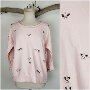 Lauter brand blush bejeweled top